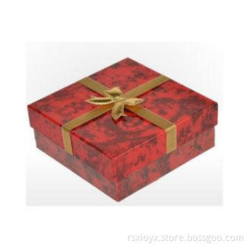 Jewelry Luxury Ribbon Recycled Cardboard Gift Boxes , Fancy